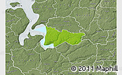 Physical Map of Moldrup, semi-desaturated