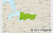 Physical Map of Moldrup, shaded relief outside