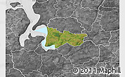 Satellite Map of Moldrup, desaturated
