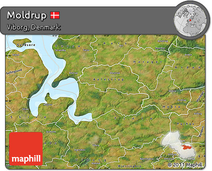 Satellite Map of Moldrup
