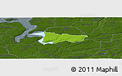 Physical Panoramic Map of Moldrup, darken