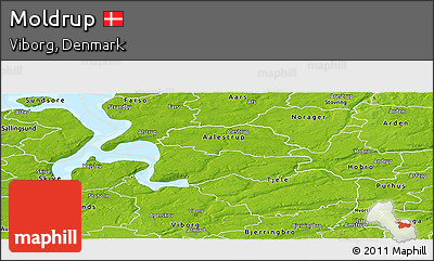 Physical Panoramic Map of Moldrup