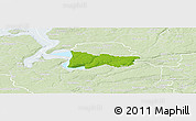 Physical Panoramic Map of Moldrup, lighten