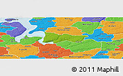 Physical Panoramic Map of Moldrup, political outside