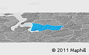 Political Panoramic Map of Moldrup, desaturated