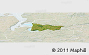 Satellite Panoramic Map of Moldrup, lighten