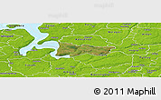 Satellite Panoramic Map of Moldrup, physical outside
