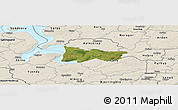 Satellite Panoramic Map of Moldrup, shaded relief outside