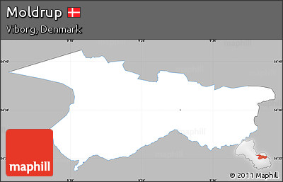 Gray Simple Map of Moldrup, single color outside