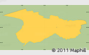 Savanna Style Simple Map of Moldrup, single color outside