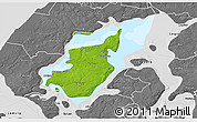 Physical 3D Map of Morso, desaturated