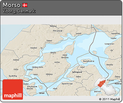 Shaded Relief 3D Map of Morso