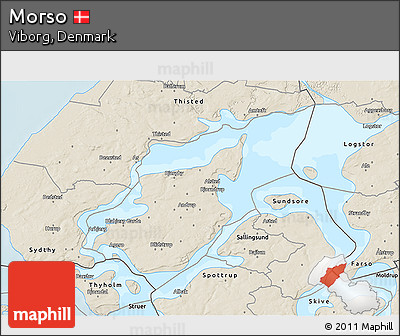 Shaded Relief 3D Map of Morso