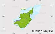 Physical Map of Morso, cropped outside