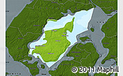 Physical Map of Morso, darken
