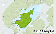 Physical Map of Morso, lighten