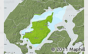 Physical Map of Morso, semi-desaturated