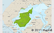 Physical Map of Morso, shaded relief outside