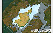 Satellite Map of Morso, darken