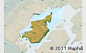 Satellite Map of Morso, lighten