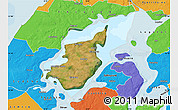 Satellite Map of Morso, political outside