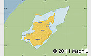 Savanna Style Map of Morso, single color outside