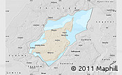 Shaded Relief Map of Morso, desaturated