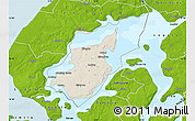 Shaded Relief Map of Morso, physical outside