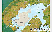 Shaded Relief Map of Morso, satellite outside