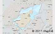 Shaded Relief Map of Morso, semi-desaturated