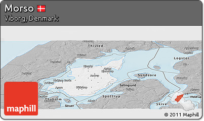 Gray Panoramic Map of Morso