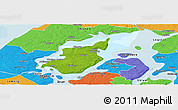 Physical Panoramic Map of Morso, political outside
