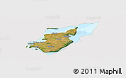 Satellite Panoramic Map of Morso, cropped outside