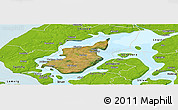 Satellite Panoramic Map of Morso, physical outside