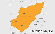 Political Simple Map of Morso, single color outside, borders and labels