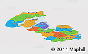 Political Panoramic Map of Viborg, cropped outside