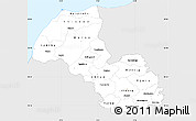 Silver Style Simple Map of Viborg, single color outside