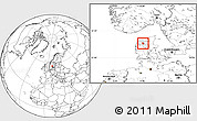 Blank Location Map of Sundsore, highlighted parent region
