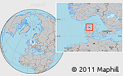 Gray Location Map of Sundsore