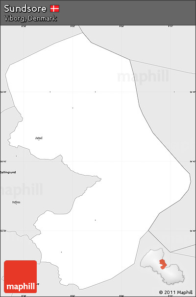 Silver Style Simple Map of Sundsore