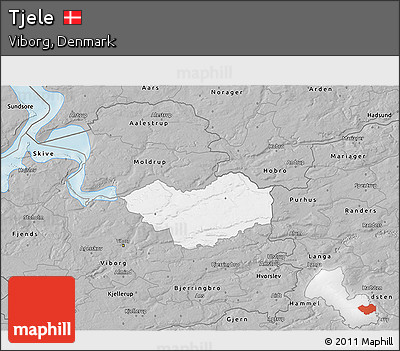 Gray 3D Map of Tjele