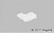 Gray 3D Map of Tjele, single color outside
