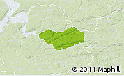 Physical 3D Map of Tjele, lighten