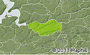 Physical 3D Map of Tjele, semi-desaturated