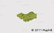 Satellite 3D Map of Tjele, cropped outside