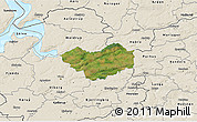 Satellite 3D Map of Tjele, shaded relief outside