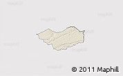 Shaded Relief 3D Map of Tjele, cropped outside