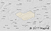 Shaded Relief 3D Map of Tjele, desaturated