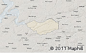 Shaded Relief 3D Map of Tjele, semi-desaturated