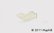 Shaded Relief 3D Map of Tjele, single color outside